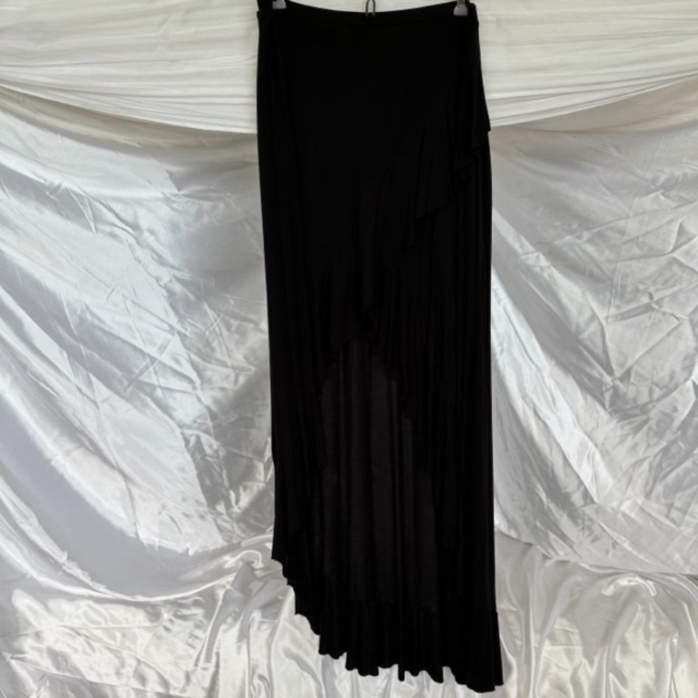 Bailey 44 Black Multi-Level Wrap Ruffle Skirt - image 7